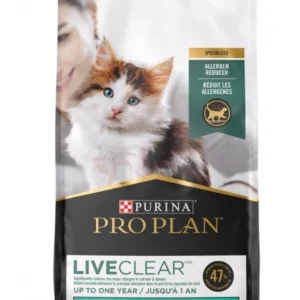 Purina Pro Plan LiveClear Dry Cat Food for Kittens Chicken & Rice Formula